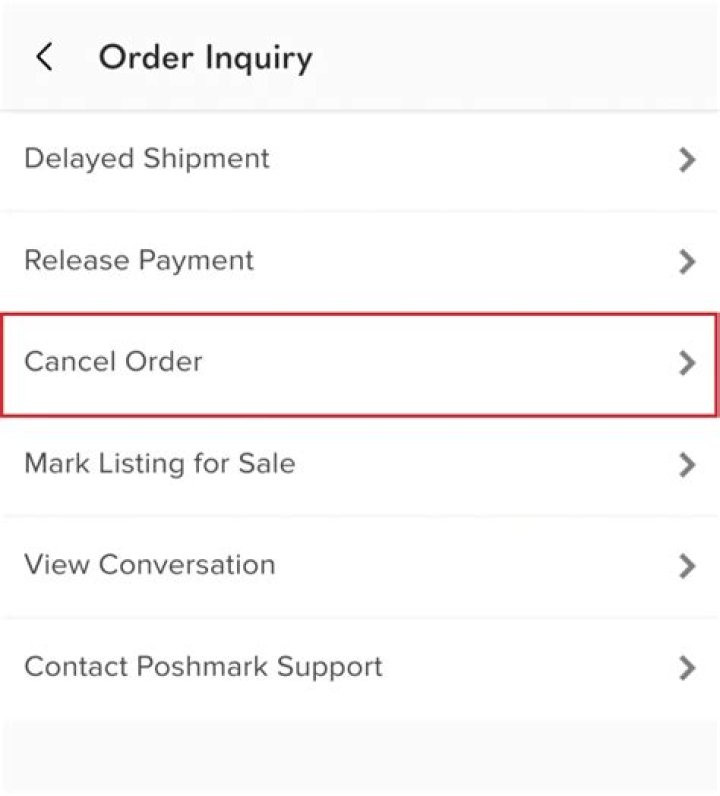 How to cancel an order on poshmark