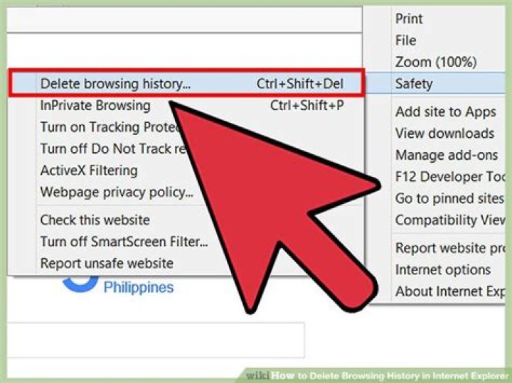 How to delete internet history