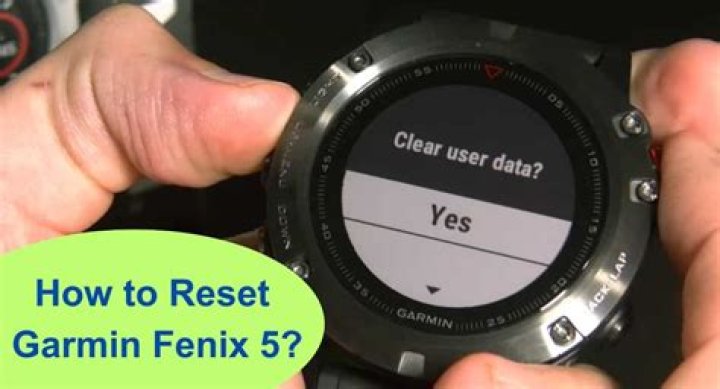 How to reset garmin fenix 5