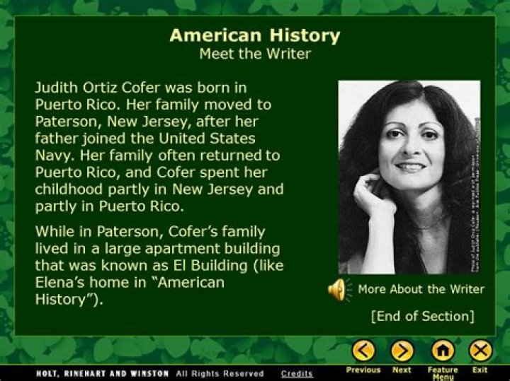 Judith Ortiz Cofer Biography, Age, Height, Husband, Net Worth, Family