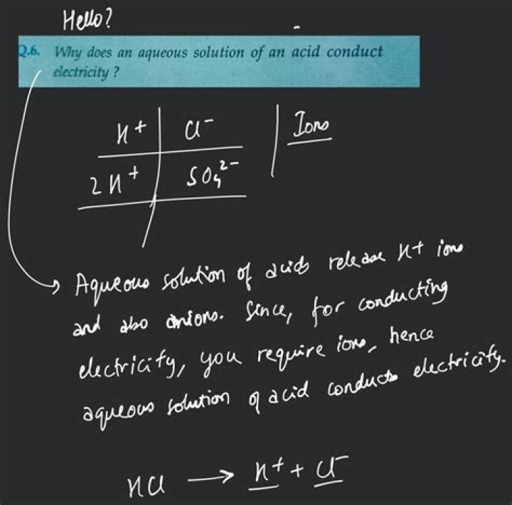 Why do aqueous solutions conduct electricity